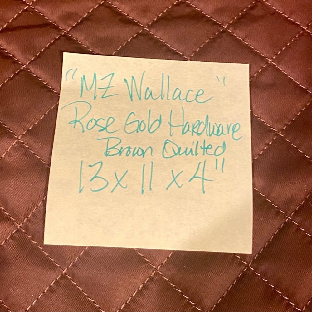MZ Wallace Clementine Mahogany Bedford Quilted EUC - Picture 15 of 16